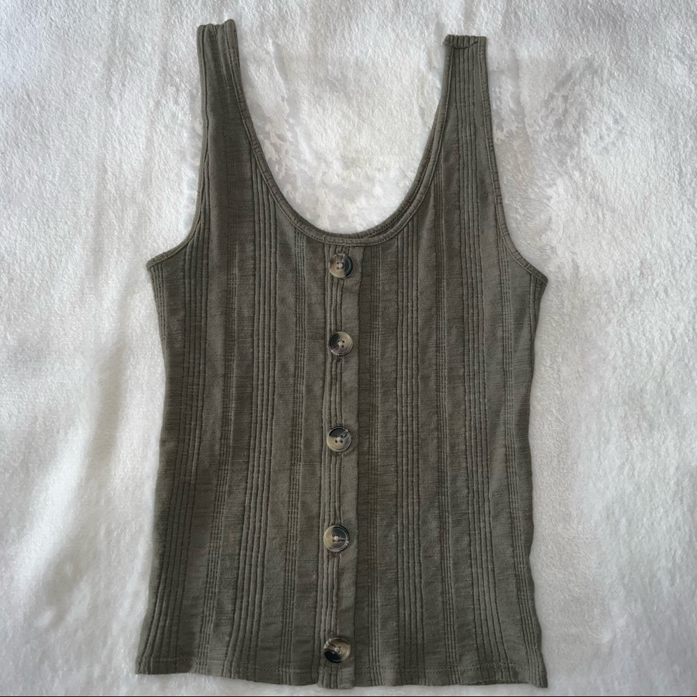 American Eagle olive green tank top XS
